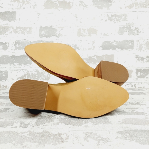 NEW Bp. Brynne Tan Faux Leather Block Heel Pointy Toe Ankle Boots D681 - Picture 8 of 11